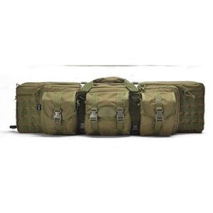 Green Long Bag Case Backpack w/Pistol Case - Lockable Zipper 46''